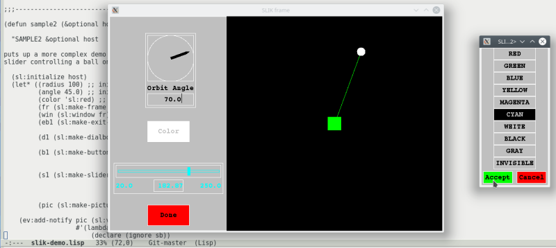 Screenshot of SLIK demo